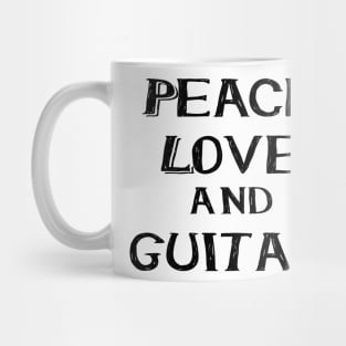 Peace love and guitar Mug